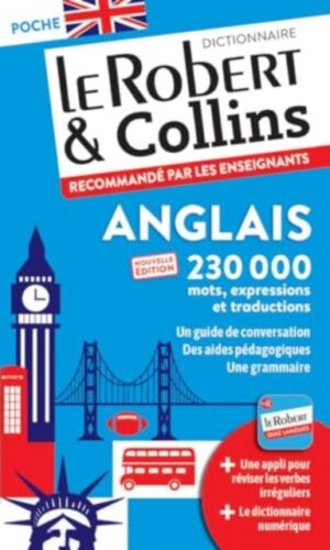 Dictionnaire Le Robert & Collins Poche anglais et sa version numérique à télécharger PC - Nouvelle édition - 9782321018339