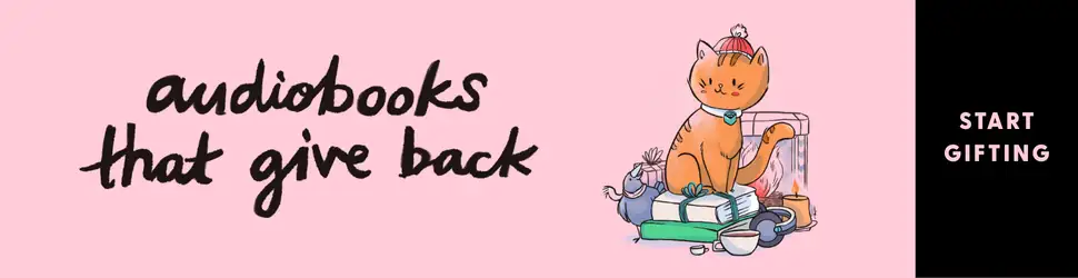 Audiobooks that give back - Cat (970 x 250px) Audiobooks that give back - gift an audio book for christmas
